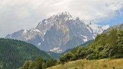 Il Monte Bianco visto dalla Valle d'Aosta